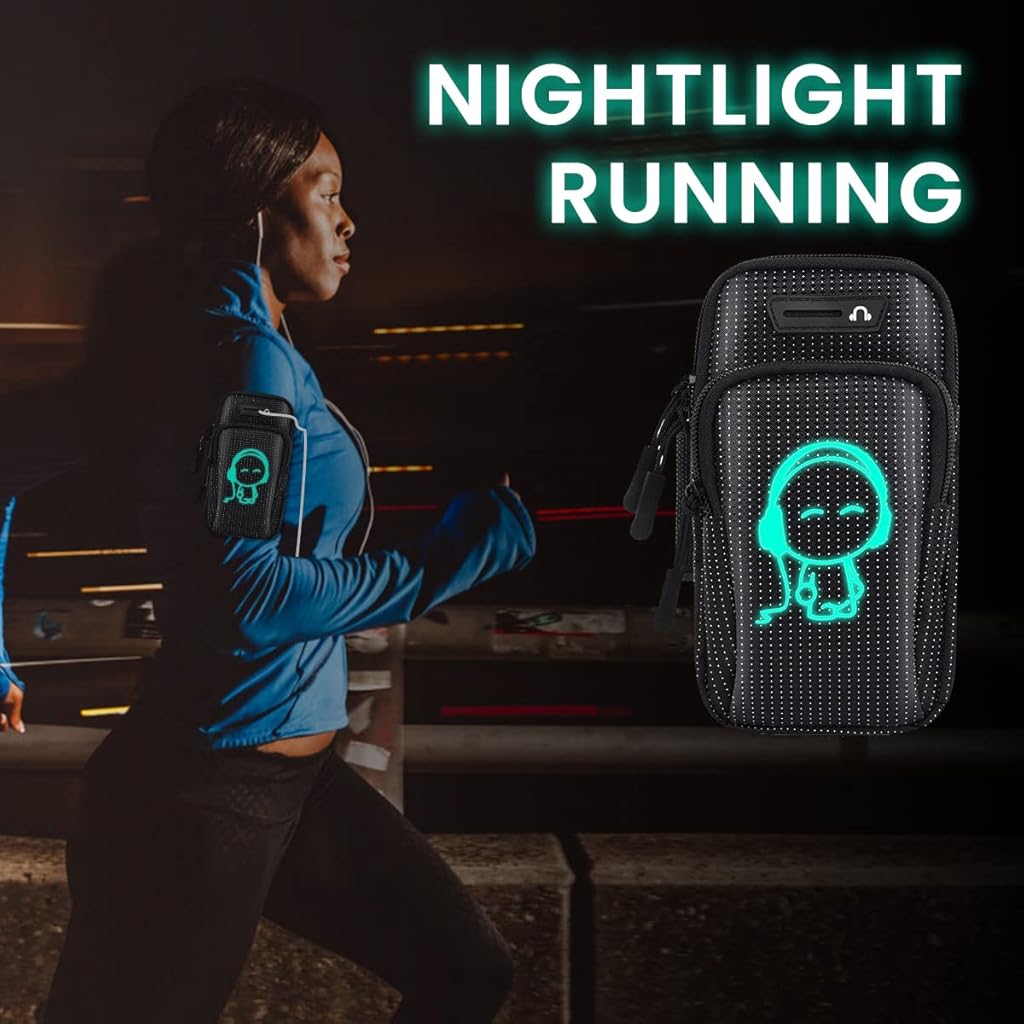 ZORBES® Armband for Mobile Phone Running Luminous Waterproof Phone Holder for iPhone 14 PRO MAX 13 12 Large Capacity Arm Band with Card Holder for Within 7in Mobile 2 PCS ZORBES® Armband for Mobile Phone Running Luminous Waterproof Phone Holder for iPhone 14 PRO MAX 13 12 Large Capacity Arm Band with Card Holder for Within 7in Mobile 2 PCS